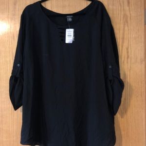 Torrid black 4x never worn blouse